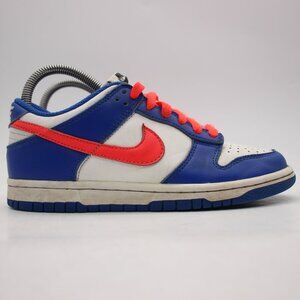 Nike Dunk Low Bright Crimson 4.5 Y Women 6 White Game Blue Shoes CW1590-104